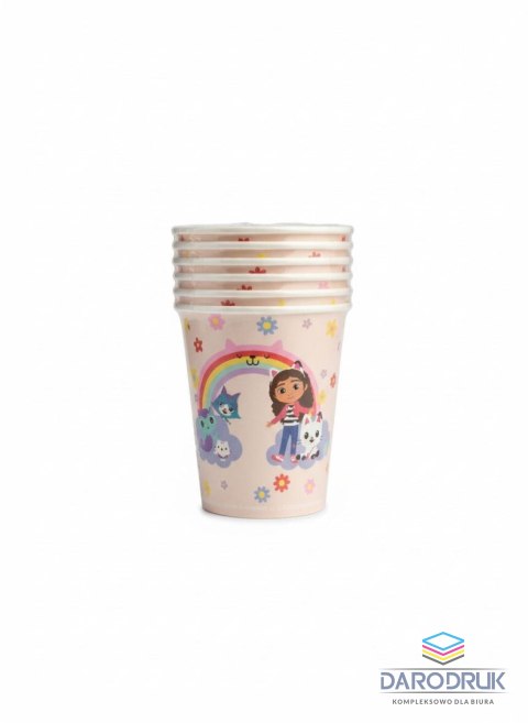 Partydeco Kubek jednorazowy Koci Domek Gabi papier 250ml Partydeco (KPP104-EU1)
