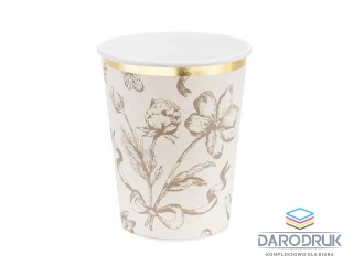 Partydeco Kubek jednorazowy Kwiaty papier 220ml Partydeco (KPP100-EU1)