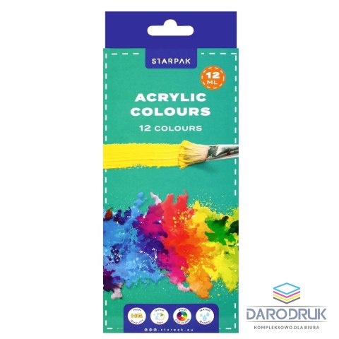 Starpak Farba akrylowa kolor: mix 12ml Starpak (520192)