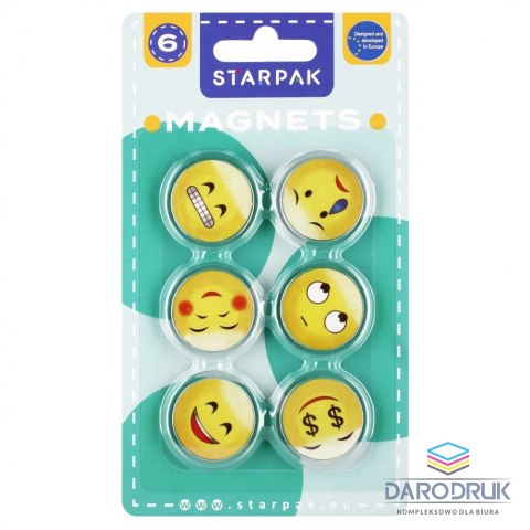 Starpak Magnes żółty Starpak (528365) 6 sztuk