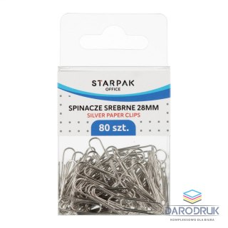 Starpak Spinacze okrągły Office 28mm 80 szt Starpak (563702)