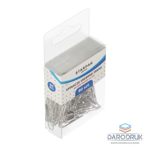 Starpak Spinacze okrągły Office 28mm 80 szt Starpak (563702)