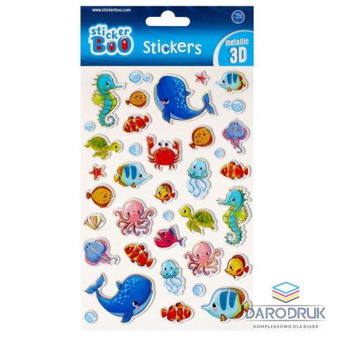Stickerboo Naklejka (nalepka) S-Boo Metalic 3d Rybki Stickerboo (493714)