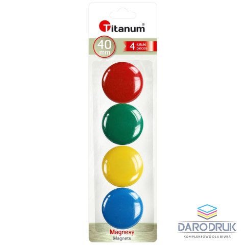 Titanum Magnes okrągłe mix [mm:] 40 Titanum 4 sztuk