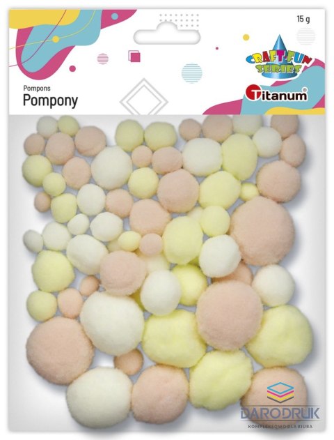Titanum Pompony Craft-Fun Series Pastel kolor mix 15 szt Titanum