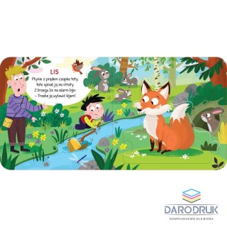 Aksjomat Książka dla dzieci Zwierzęta w lesie. Duże puzzle Aksjomat