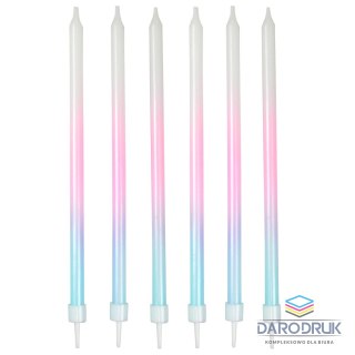 Arpex Świeczka urodzinowa ombre 6 szt. Arpex (DS3585)