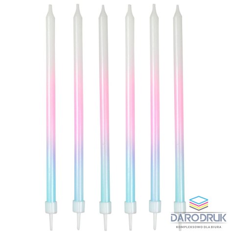 Arpex Świeczka urodzinowa ombre 6 szt. Arpex (DS3585)