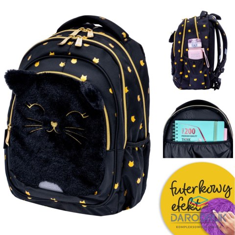 Astra Plecak Astrabag Fluffy Kitty Black Astra (502025021)