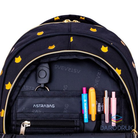 Astra Plecak Astrabag Fluffy Kitty Black Astra (502025021)