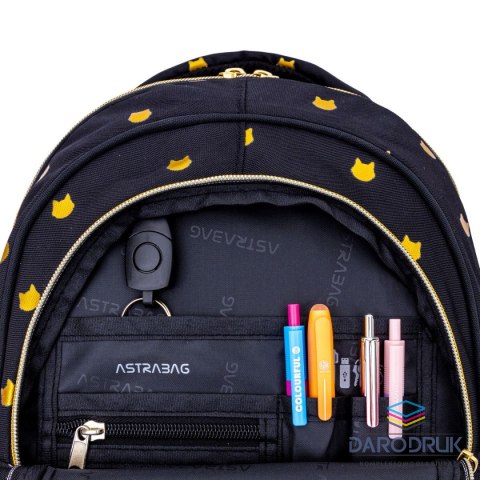 Astra Plecak Astrabag Fluffy Kitty Black Astra (502025021)