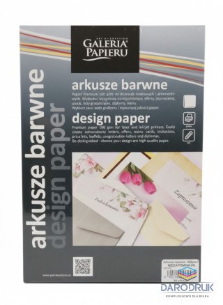 Galeria Papieru Papier ozdobny (wizytówkowy) A4 barwne arkusze niezapominajki Galeria Papieru (234610)