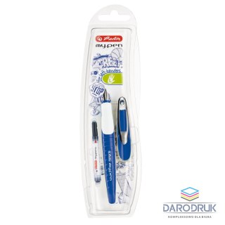 Herlitz Pióro wieczne My Pen niebiesko białe L 50046782 Herlitz (300006787)
