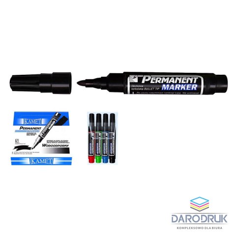 Kamet Marker permanentny MEDIUM wkład czarny 1,5-2,5mm okrągła końcówka Kamet (K-1049)