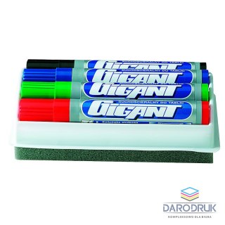 Kamet Marker suchościeralny + gąbka GIGANT wkład mix 1,5-2,5mm okrągła końcówka Kamet (K-1113)