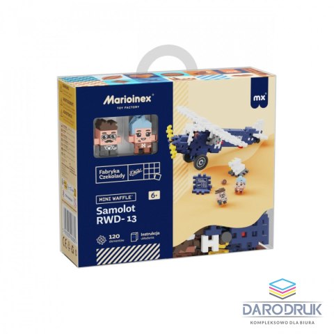 Marioinex Klocki konstrukcyjne Mini Waffle Wedel 120el Samolot RWD-13 Marioinex