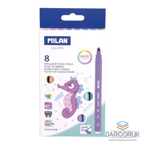 Milan Flamaster pastel 8 kol. Milan (0612308P)