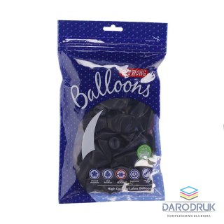 Partydeco Balon gumowy Party Deco BALONY STRONG METALLIC metalizowany 50 szt czarny 270mm Partydeco (SB12M-010/50)