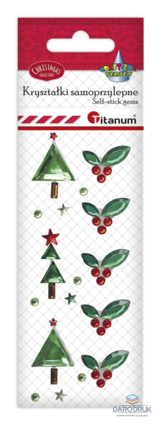 Titanum Kryształki Craft-Fun Series xmass 8 sztuk czerwono-zielony Titanum (23mH03203)