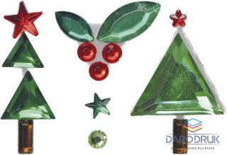 Titanum Kryształki Craft-Fun Series xmass 8 sztuk czerwono-zielony Titanum (23mH03203)