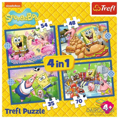Trefl Puzzle Sponge Bob 4w1 4w1 el. Trefl (34674)