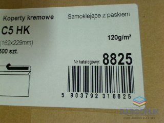 A&G Koperty Koperta C5 HK 120g kremowa A&G Koperty