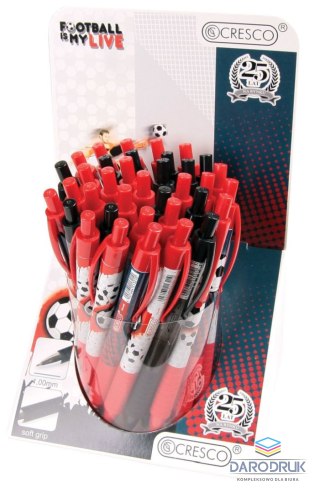 Cresco Długopis X22 Footbal My Life Serie wkład niebieski 1,0mm Cresco (600020-E)