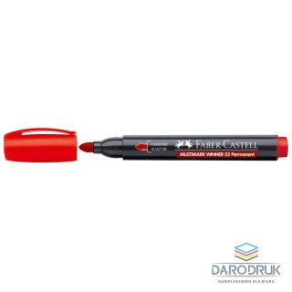 Faber Castell Marker permanentny wkład czerwony okrągła końcówka Faber Castell