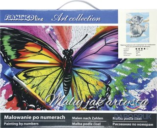Flamingo Line Zestaw kreatywny Malowanie po numerach 30x40cm Kotek Flamingo Line (FC226)