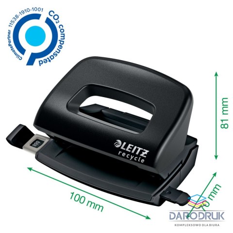 Leitz Dziurkacz nexxt recycle czarny 10k (50100095) Leitz