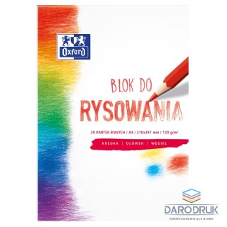 Oxford Blok rysunkowy Oxford A4 biały 120g 20k Oxford (400093195)