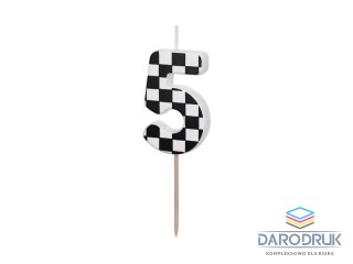 Partydeco Świeczka urodzinowa Cyferka 5, 5.5 cm, mix Partydeco (SCU7-5)