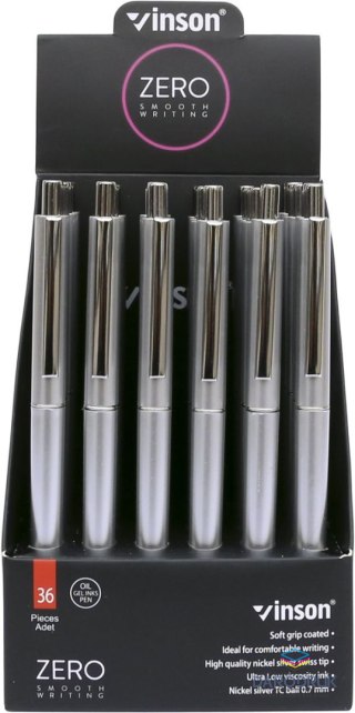 Vinson Długopis Vinson Zero Silver 0,7mm niebieski wkład mix kolorów Z3