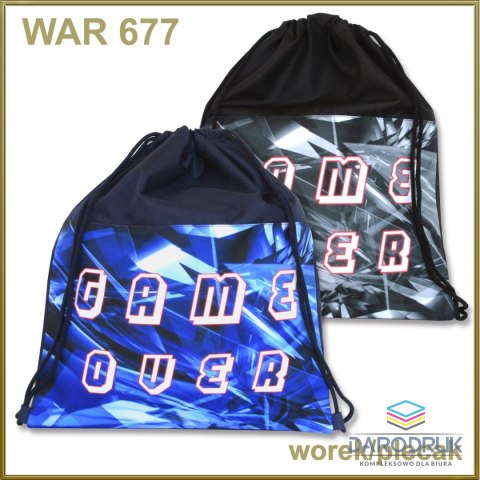 Warta Plecak (worek) na sznurkach Game Over Warta (WAR-677)