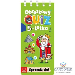 Aksjomat Książka dla dzieci Obrazkowy quiz 5-latka. Sprawdź się! Aksjomat