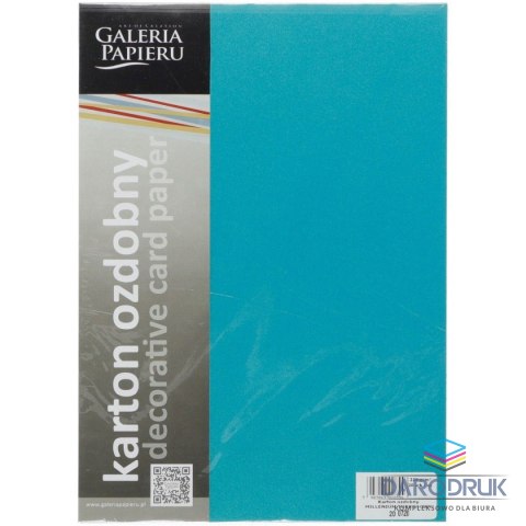Galeria Papieru Papier ozdobny (wizytówkowy) A4 millenium turkusowy 220g Galeria Papieru (200720)