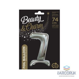 Godan Balon gumowy Beauty&Charm cyfra stojąca srebrna srebrny Godan (BC-ASS7)