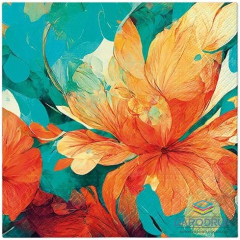 Paw Serwetki Lunch Zen Abstract Flower mix nadruk bibuła [mm:] 330x330 Paw (SDL141600)