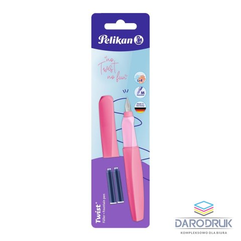 Pelikan Pióro wieczne Twist P457 + 2 naboje Berry Pink Pelikan (300010116)