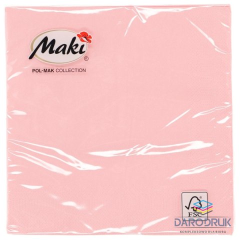 Pol-mak Serwetki różowy jasny papier [mm:] 330x330 Pol-mak (12)