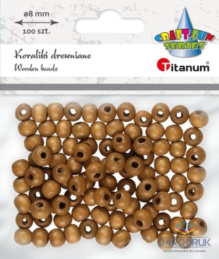 Titanum Ozdoba drewniana Craft-Fun Series Korale drewniane w kolorze ciemnobrązowym Titanum (25KBZ005)