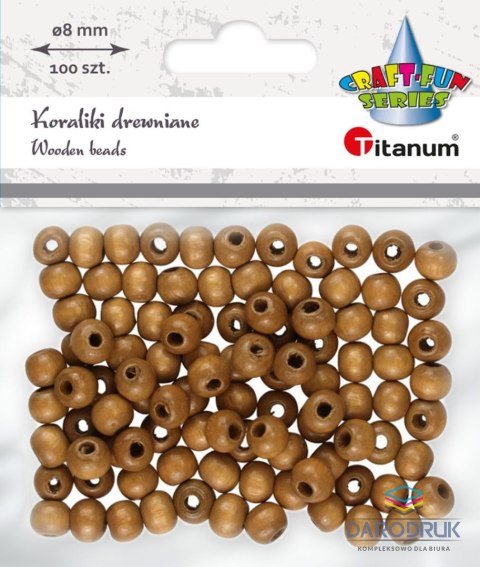 Titanum Ozdoba drewniana Craft-Fun Series Korale drewniane w kolorze ciemnobrązowym Titanum (25KBZ005)