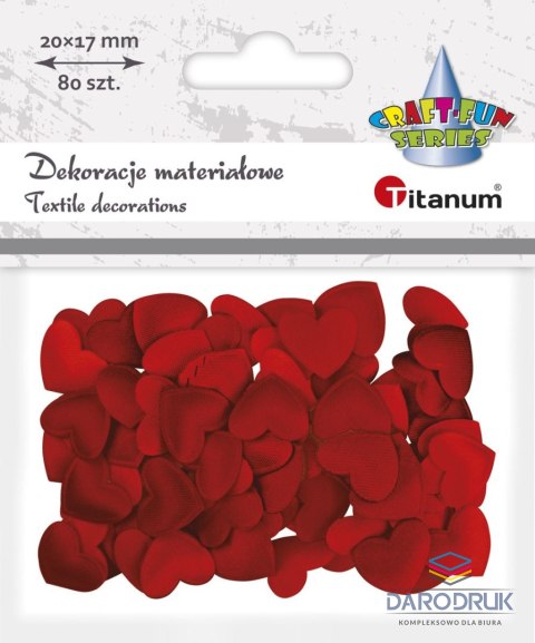 Titanum Ozdoba materiałowa Craft-Fun Series serca Titanum (BY002R)