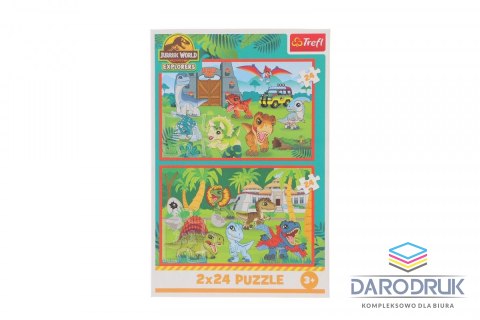 Trefl Puzzle Universal Jurassic World Małe dinozaury 2x24 el. Trefl (34437)