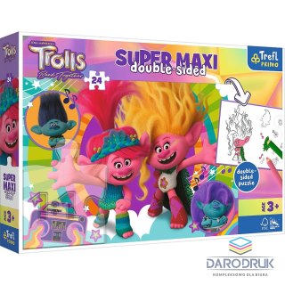 Trefl Puzzle Universal Trolls 3 Wesoły dzień Trolli 24 el. Trefl (41017)