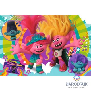 Trefl Puzzle Universal Trolls 3 Wesoły dzień Trolli 24 el. Trefl (41017)