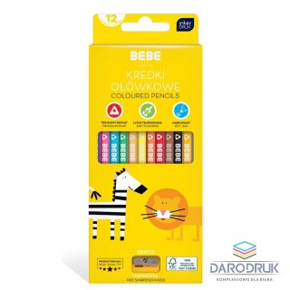 Bebe Kredki ołówkowe BB FRIENDS 12k z temperówkąś 12 kol. Bebe (590227734963)