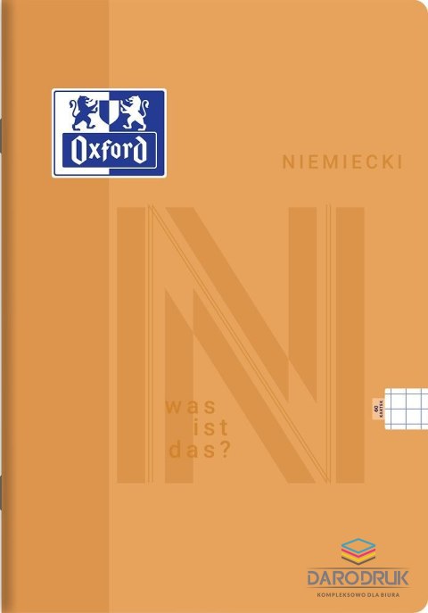 Oxford Zeszyt tematyczny A5 niemiecki 60k. 90g krata Oxford (400175633)