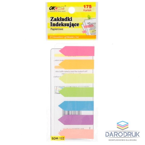 Okoffice Zakładki indeksujące 175k [mm:] 12x45 Okoffice (SDM-102)