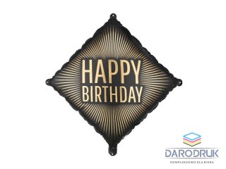Partydeco Balon foliowy Happy Birthday, 46x46 cm Partydeco (FB364)